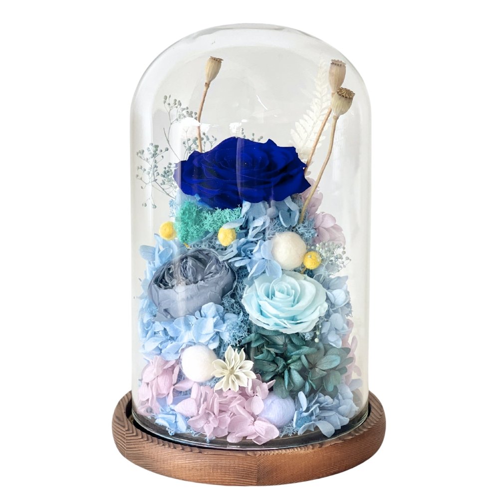 Hazelynn (With Gift Box) - Flower - Blue - Preserved Flowers & Fresh Flower Florist Gift Store