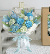 SUMMER. - Mothers Day Preserved Bouquet - Flowers - Blue - Preserved Flowers & Fresh Flower Florist Gift Store