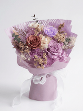 Yuna Preserved Flower Bouquet - Flowers - Purple - Preserved Flowers & Fresh Flower Florist Gift Store