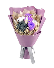 Kaitlyn (Preserved Bouquet) - Flowers - Purple - Preserved Flowers & Fresh Flower Florist Gift Store