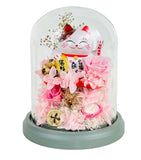 Maneki - Neko 招き猫 Bell Dome (Pink) - Flowers - Preserved Flowers & Fresh Flower Florist Gift Store