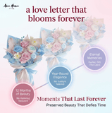 Yume (夢) - Pastel Preserved Flower Bouquet - Flowers - Blue - Preserved Flowers & Fresh Flower Florist Gift Store