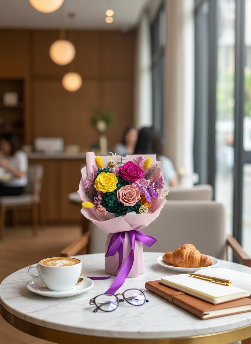 Yuna Preserved Flower Bouquet - Flowers - Vanda - Preserved Flowers & Fresh Flower Florist Gift Store