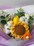 Eriko - Handmade Crochet Flower Bouquet, Purple - Flower - Standard - Preserved Flowers & Fresh Flower Florist Gift Store