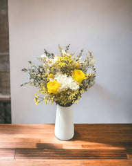 Fumiko, Yellow - ふみこ- Japanese Preserved Flower Arrangement - Flower - Preserved Flowers & Fresh Flower Florist Gift Store