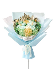 Sapphire Blue Tails - Preserved Flower Bouquet - Flower - Upsize - Double - Preserved Flowers & Fresh Flower Florist Gift Store